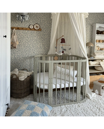 Waldin, Cot 5in1 + Mattress, Olive