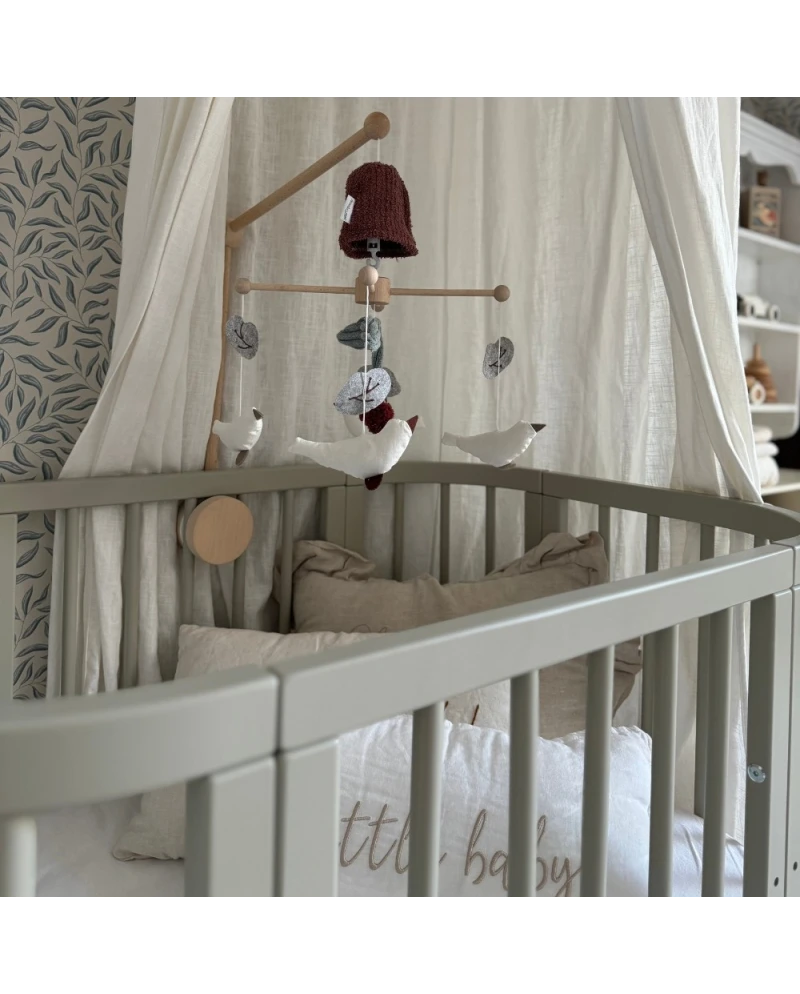 Waldin, Cot 5in1 + Mattress, Olive