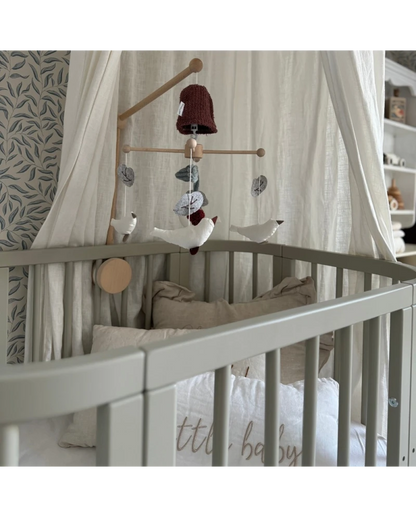 Waldin, Cot 5in1 + Mattress, Olive