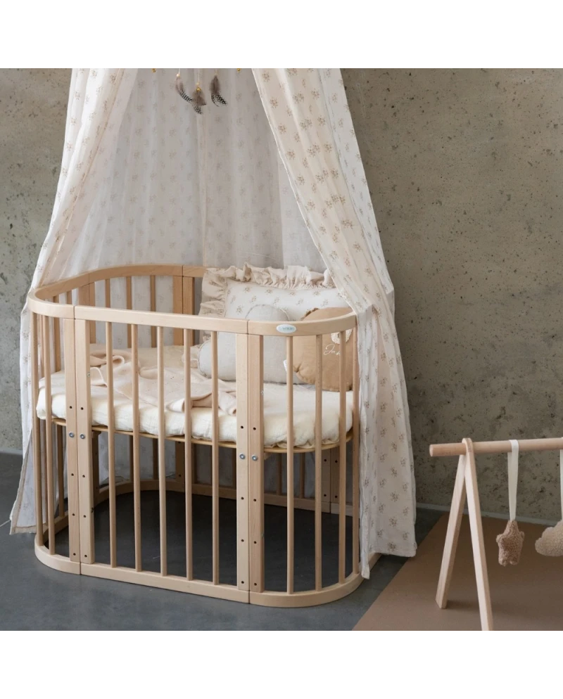 Waldin, Pinnasänky 5in1 + Patja, Natural Wood