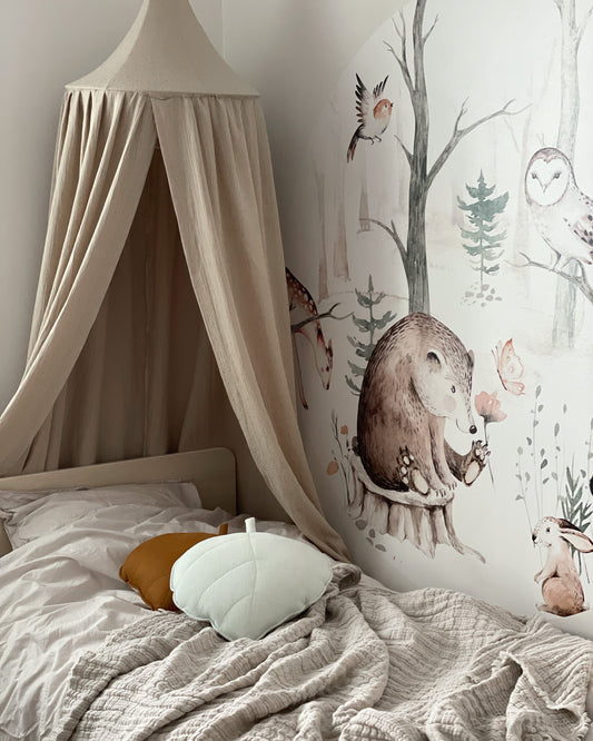 Matuu Bed canopy, Sunny Sand Muslin