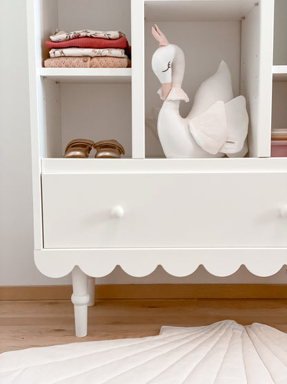 Wood Luck Design, Bookshelf, Babushka White