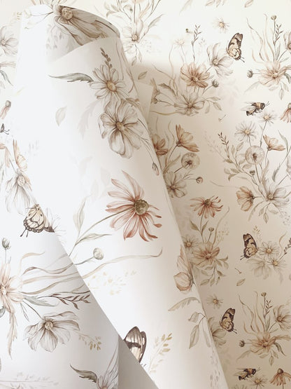 Matuu Gold Meadow White, Wallpaper Medium