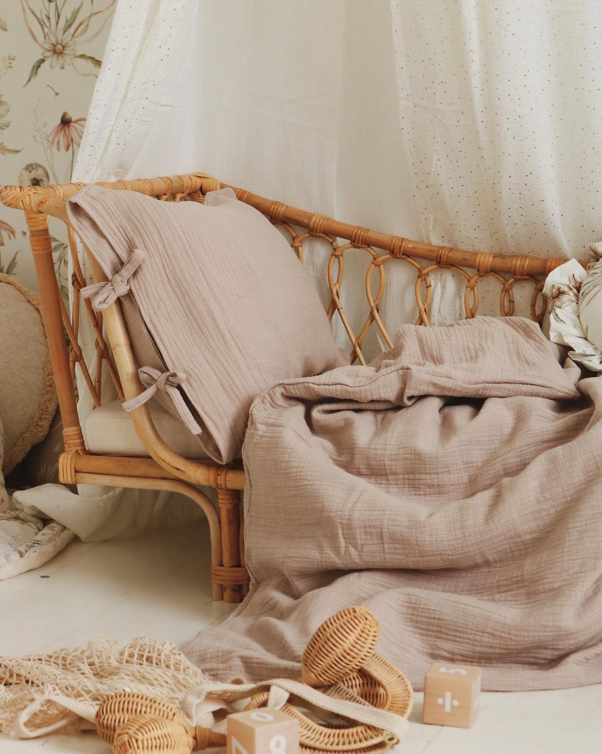 Matuu Fitted sheet set, Muslin Beige
