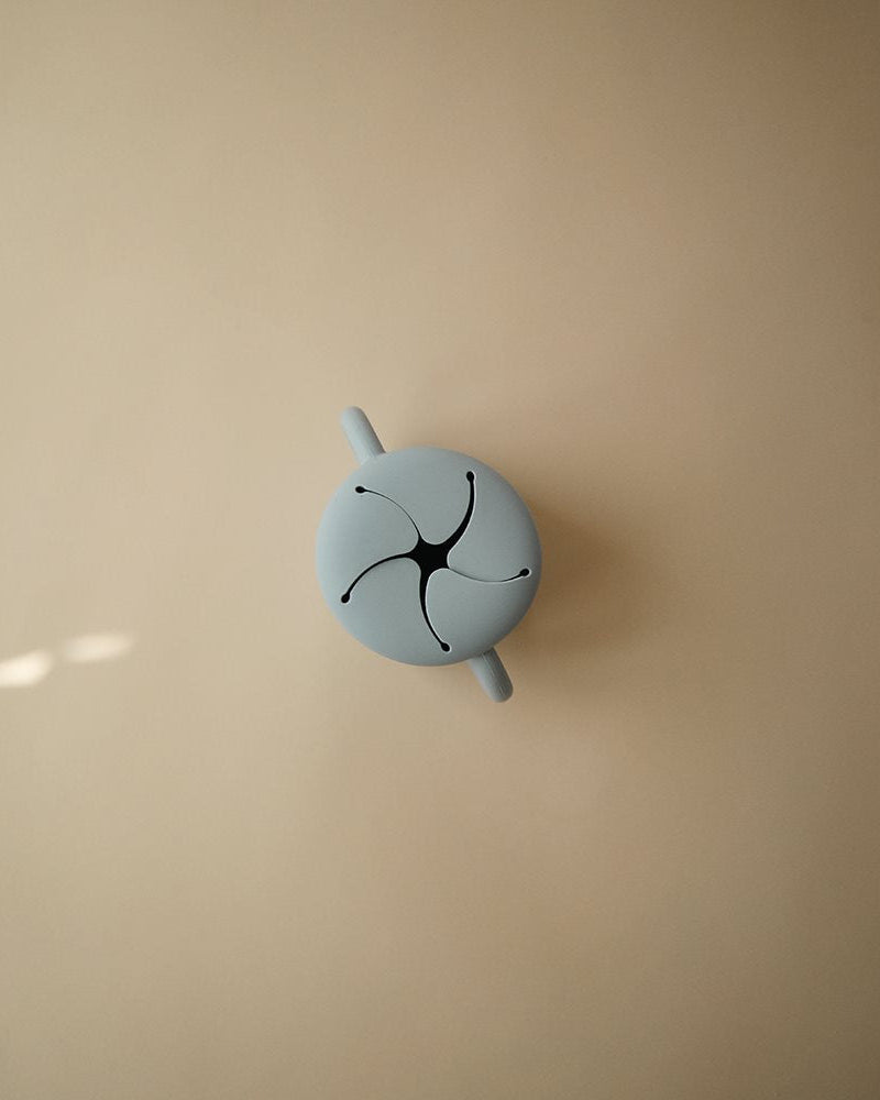 Mushie, Silicone Snack Cup, Powder Blue