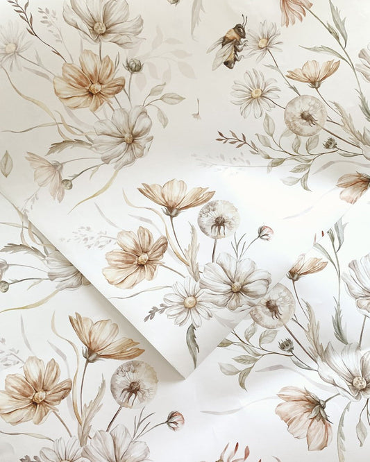 Matuu Gold Meadow White, Wallpaper Large