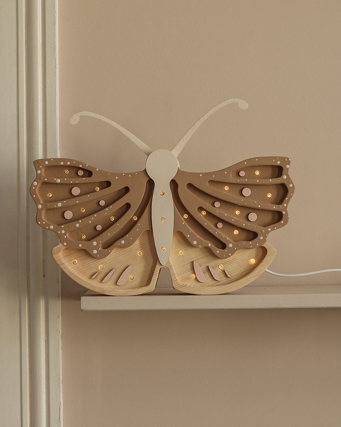 Little Lights Night light, Butterfly Coffee Cream