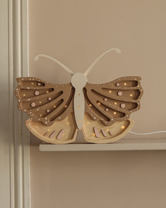 Little Lights Night Light, Butterfly Coffee Cream