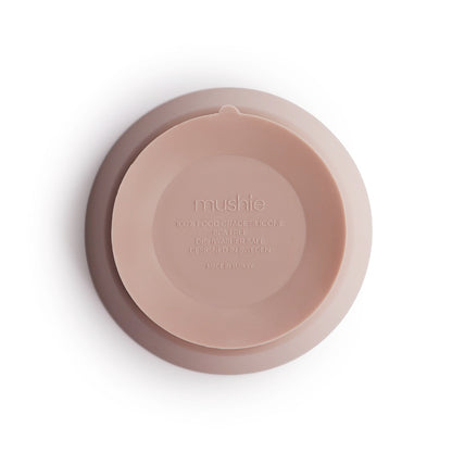 Mushie Silicone Bowl with Suction Cup, Blush