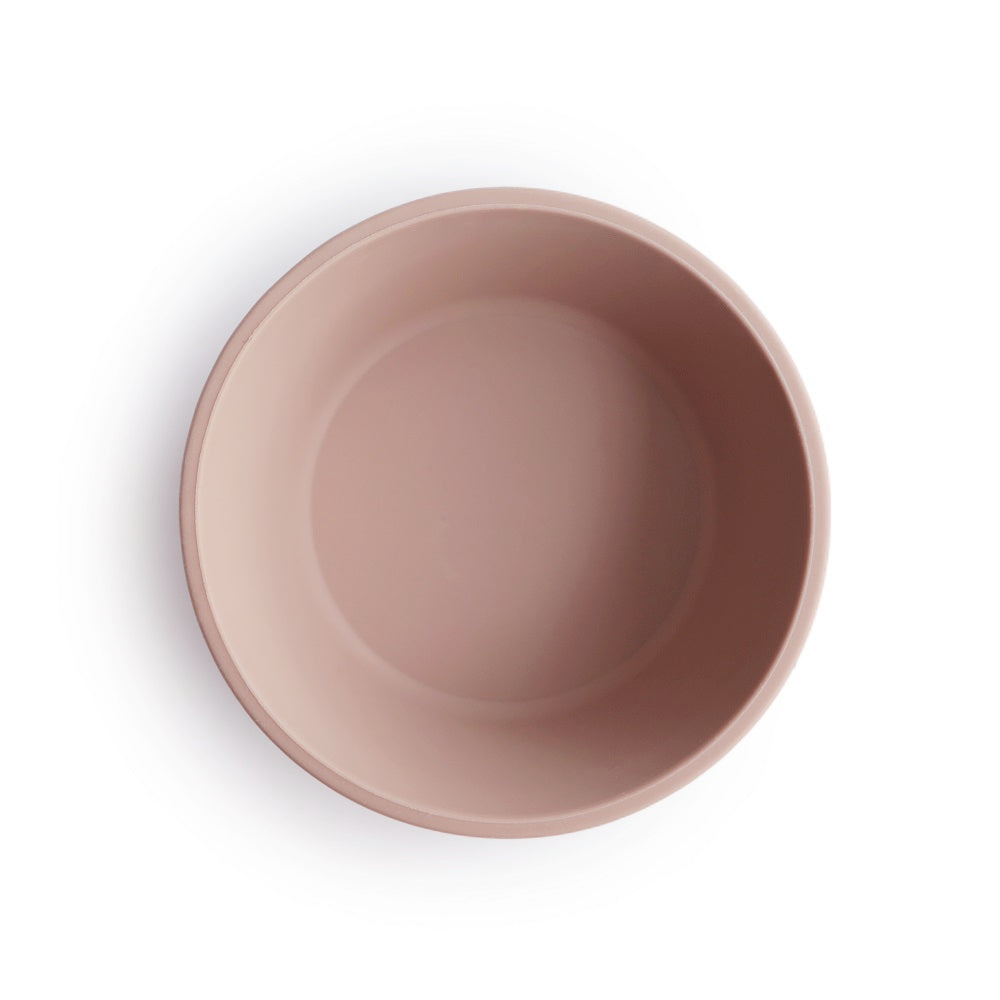 Mushie Silicone Bowl with Suction Cup, Blush