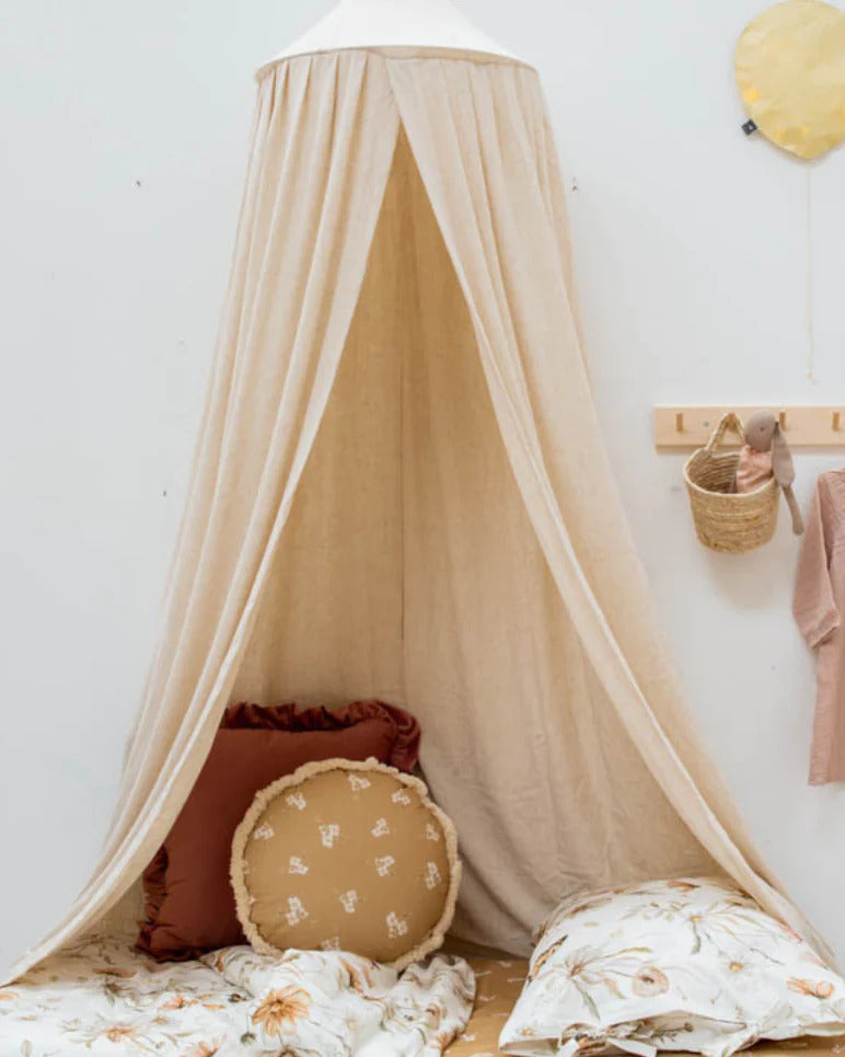 Matuu Vuodekatos, Natural Linen, Light Beige