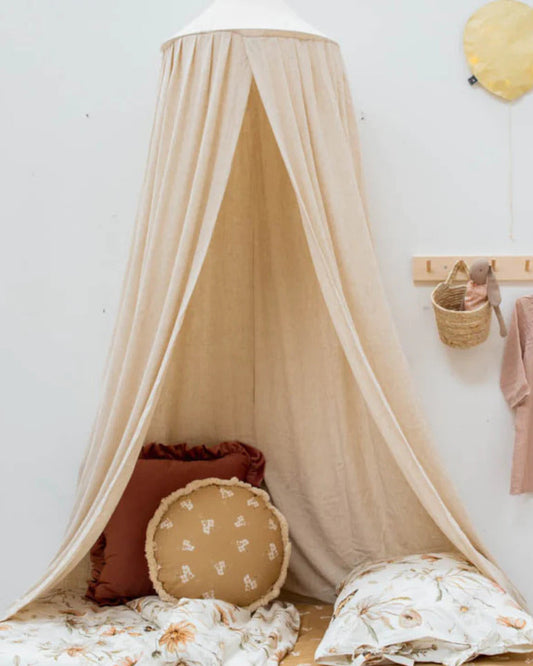 Matuu Bed canopy, Natural Linen, Light Beige