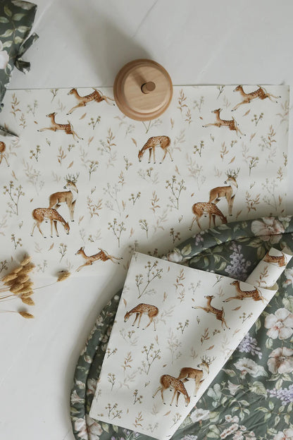 Matuu Deer Glade White, Wallpaper