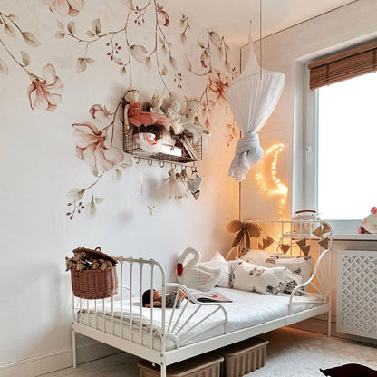 Paradise Garden Pastel Twigs, Wallpaper