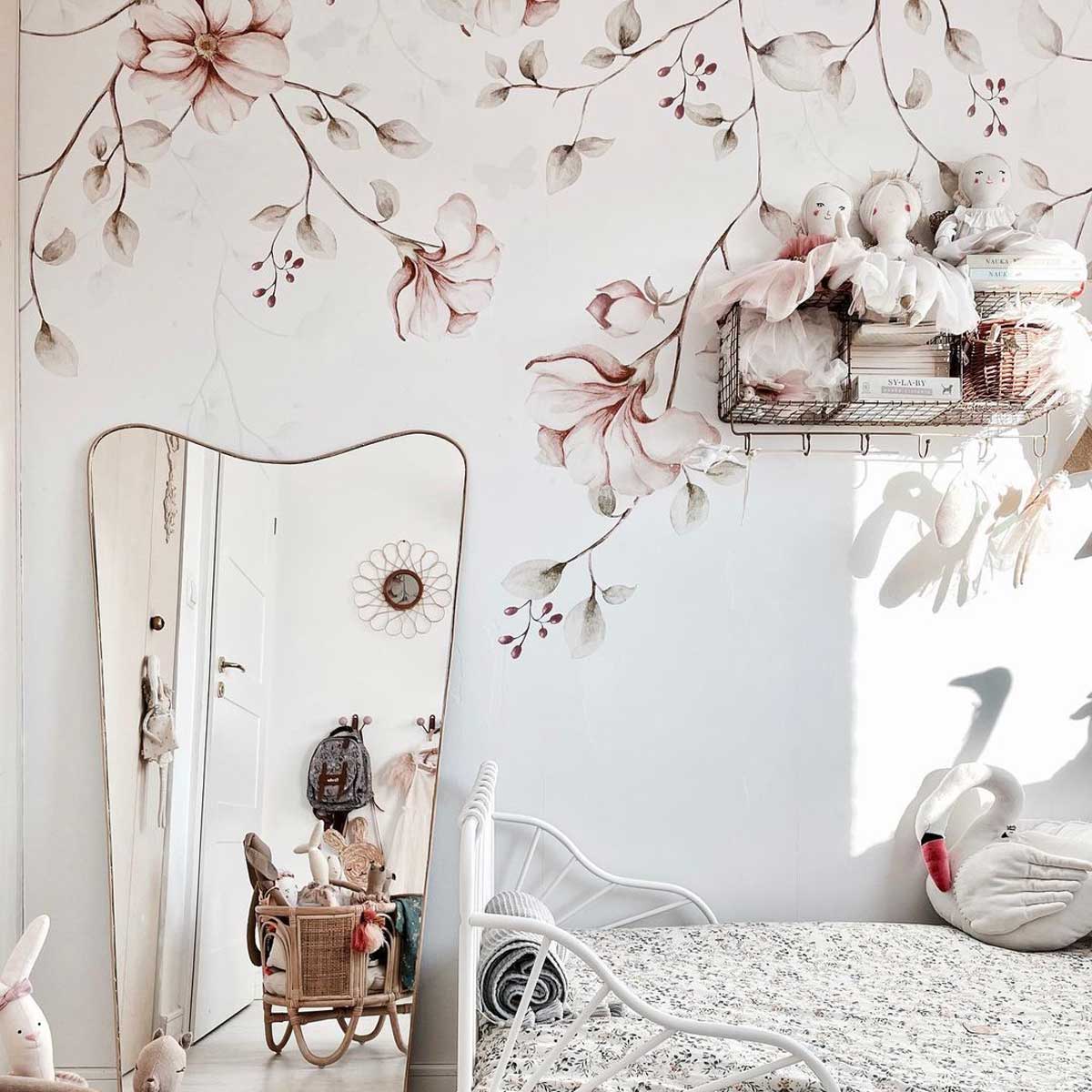 Paradise Garden Pastel Twigs, Wallpaper