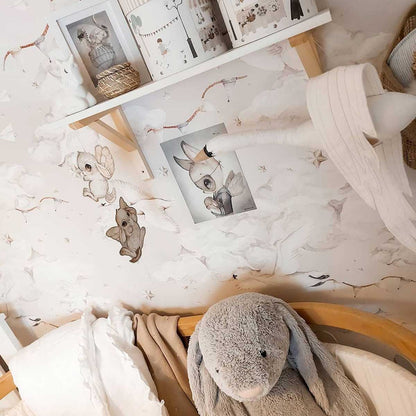 Magic Swans Beige, Tapetti
