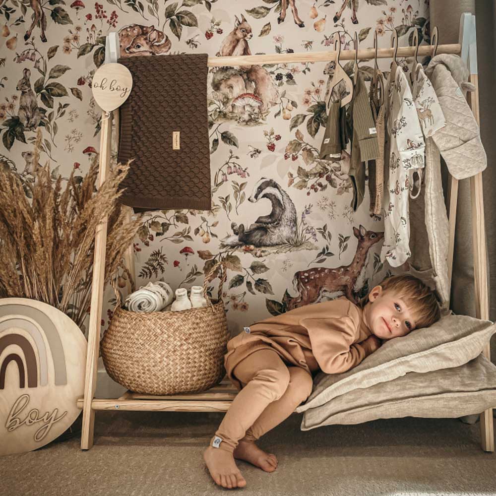 Cute Forest Animals Light, Tapetti