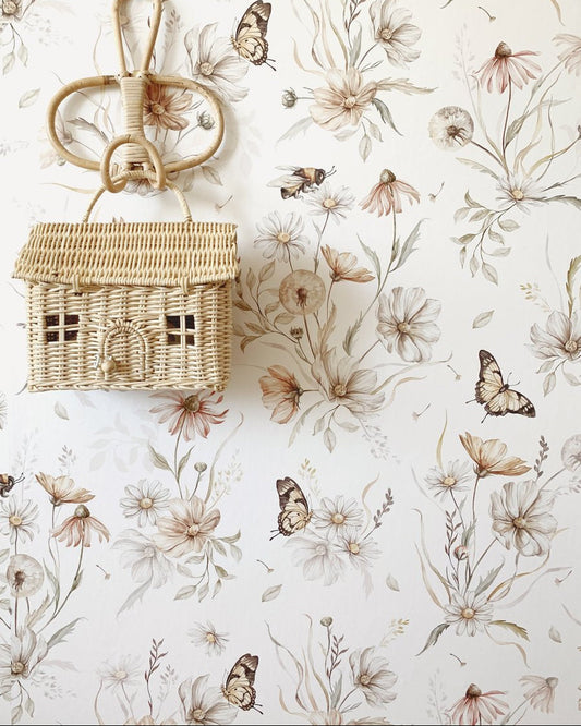 Matuu Gold Meadow White, Wallpaper Medium
