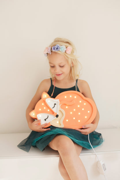 Little Lights Night Light, Fox Wild Orange
