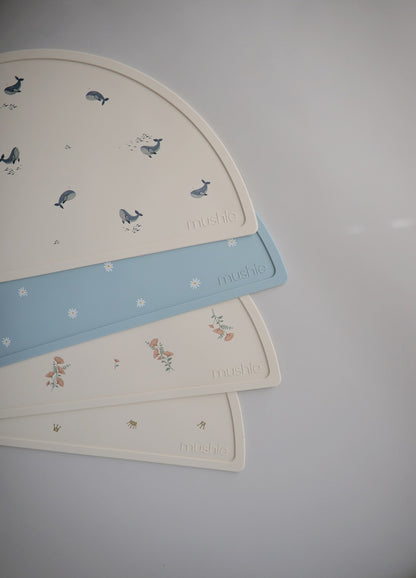 Mushie Silicone Dining Tray, Whales
