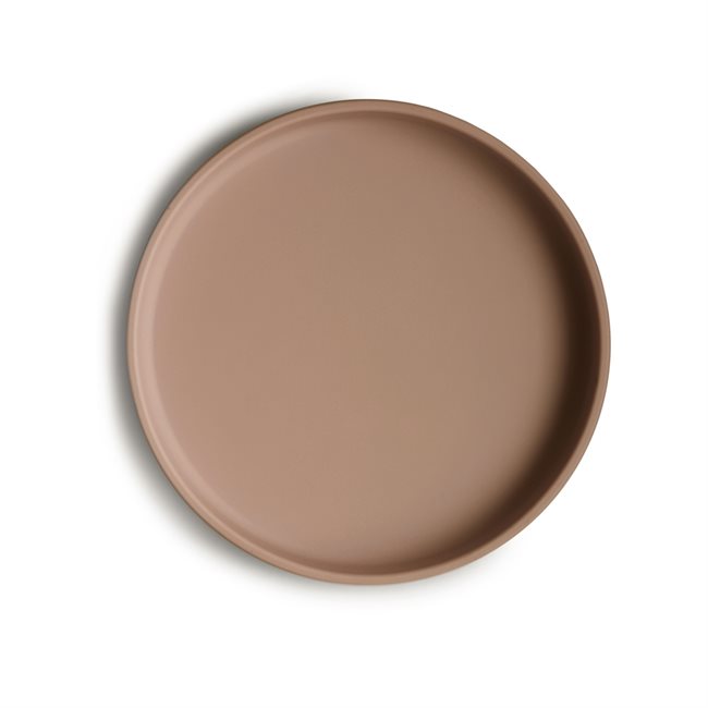 Mushie Silicone plate with suction cup, Classic Natural