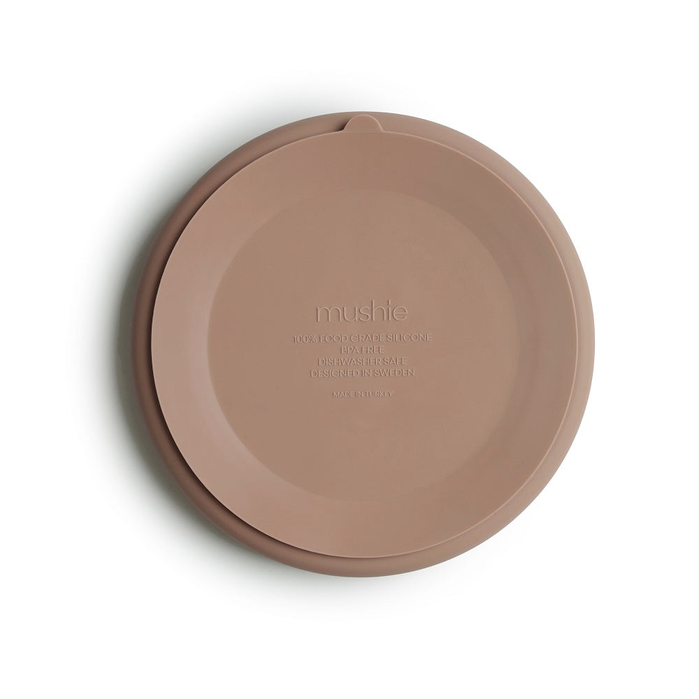 Mushie, Silicone plate with suction cup, Natural