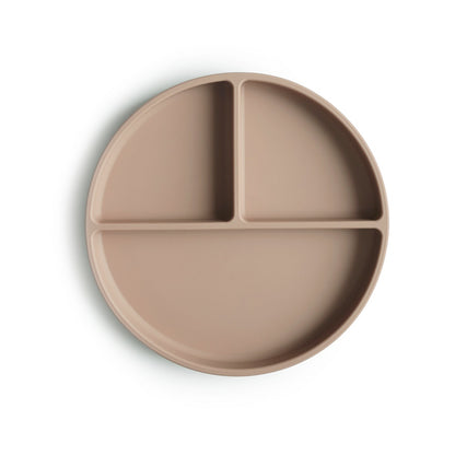 Mushie, Silicone plate with suction cup, Natural