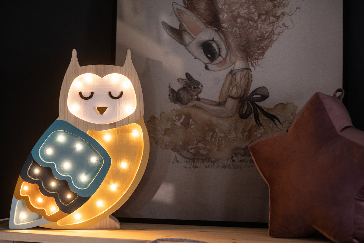 Little Lights Night light, Owl Mustard
