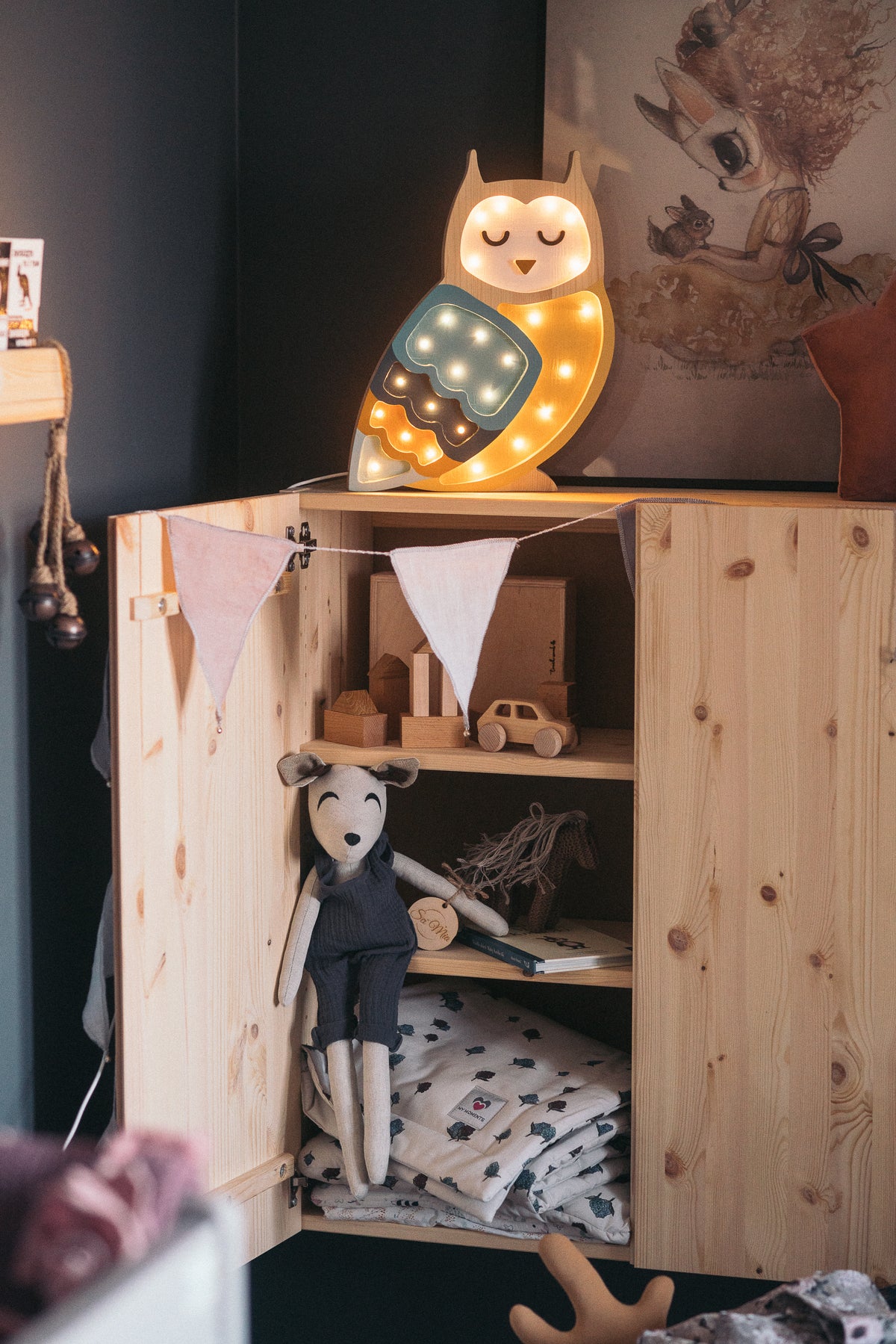 Little Lights Night light, Owl Mustard