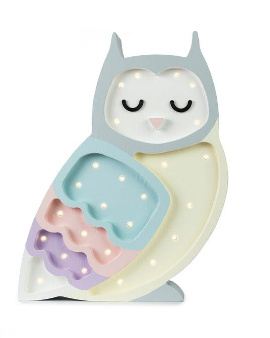 Little Lights Nightlight, Owl Rainbow Pastel