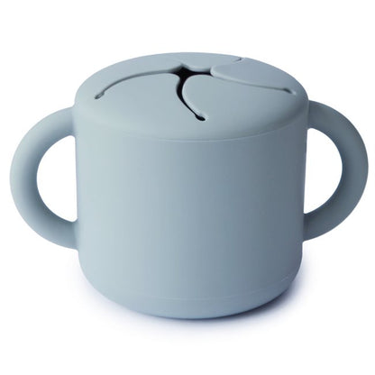 Mushie, Silicone Snack Cup, Powder Blue
