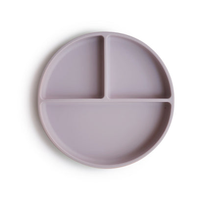 Mushie, Silicone plate with suction cup, Soft Lilac