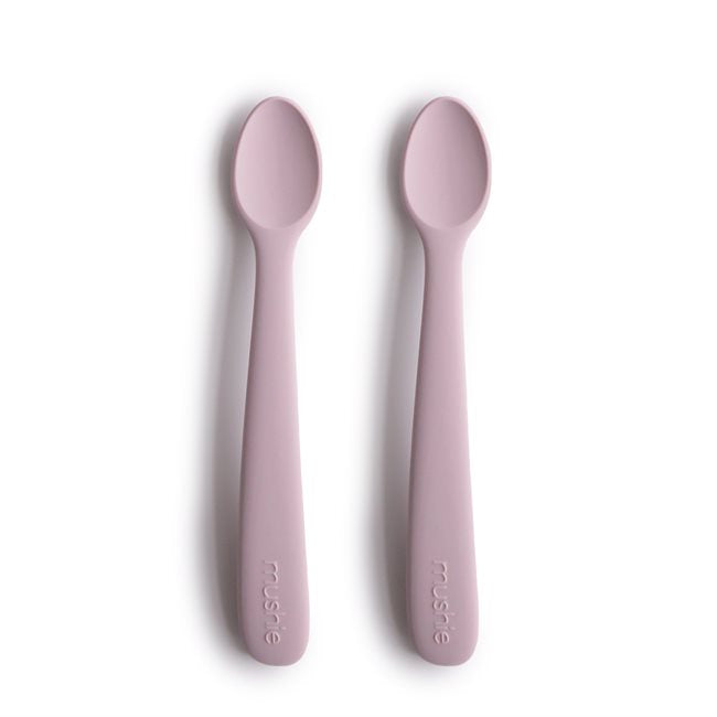 Mushie, Silicone, Spoon set 2 pcs, Soft Lilac