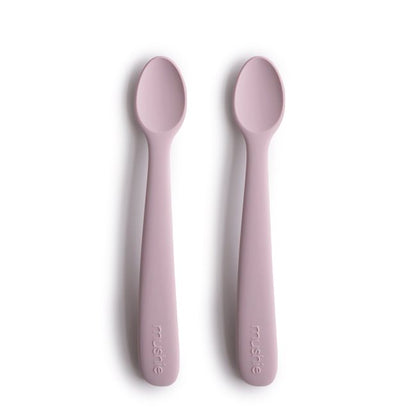 Mushie, Silicone, Spoon set 2 pcs, Soft Lilac