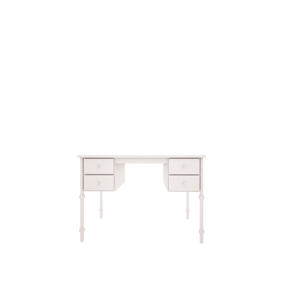 Wood Luck Design, Writing desk, Babushka White