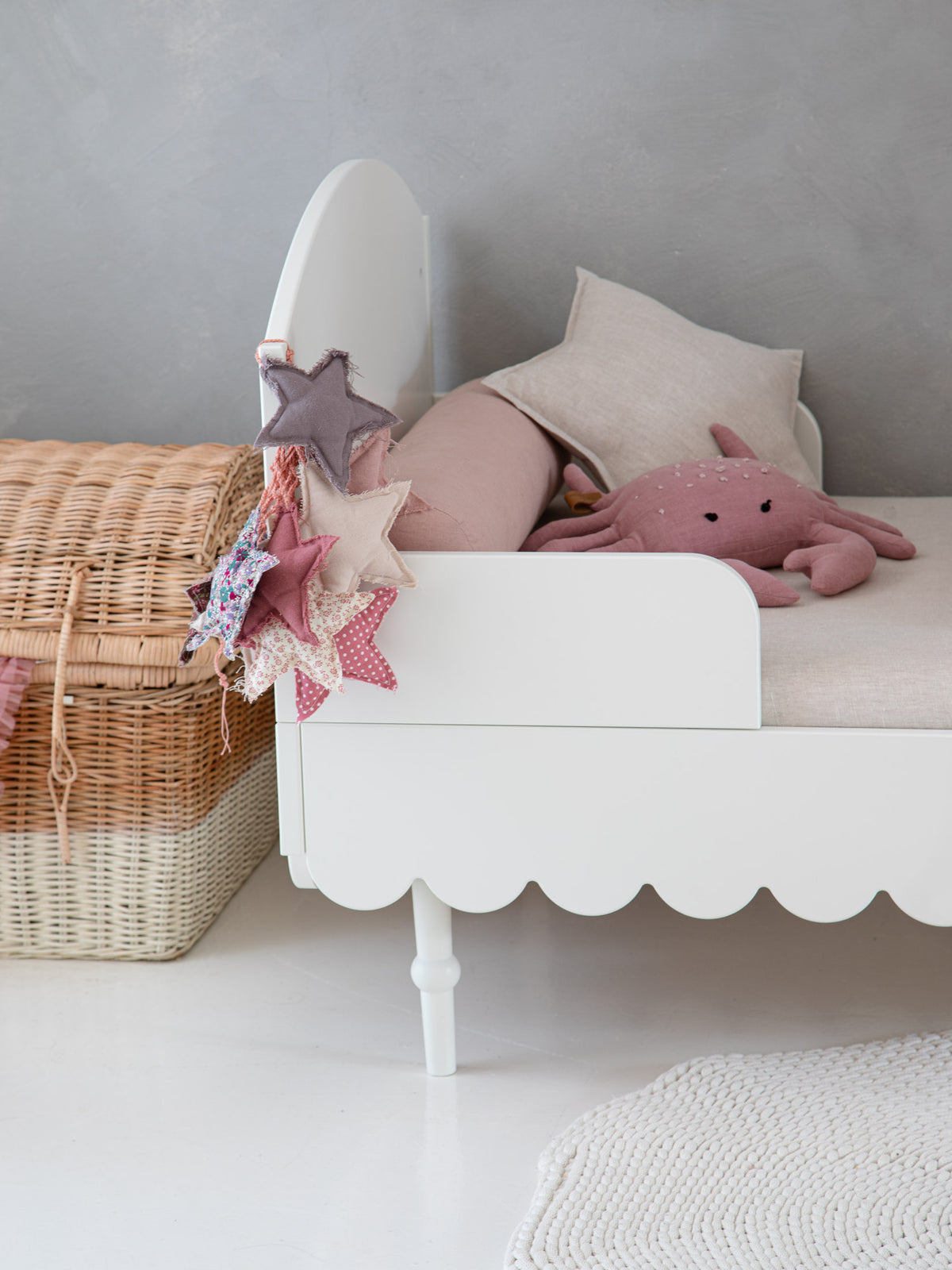 Wood Luck Design, Cot &amp; Junior bed 2 IN 1, 70x140 cm, Babushka White