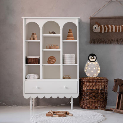 Wood Luck Design, Bookshelf, Babushka White