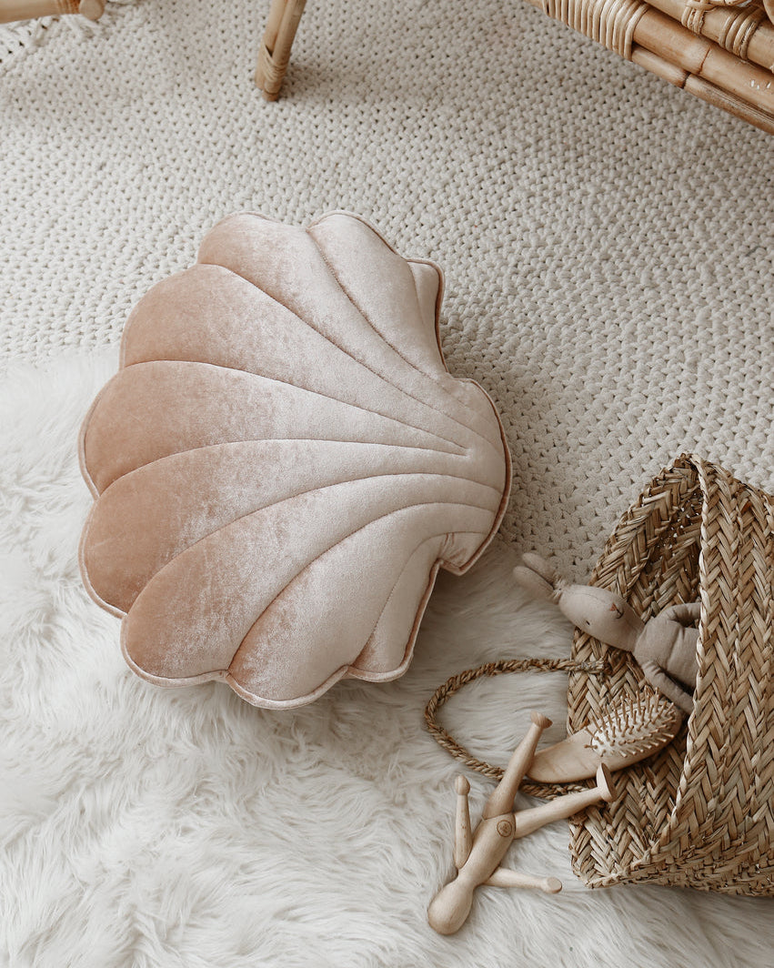 Moi Mili Decorative Pillow Small, Velvet Shell "Beige Pearl"