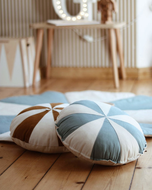 Moi Mili Decorative pillow, Patchwork Blue Candy