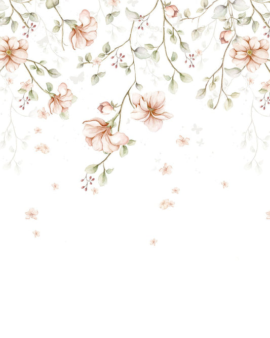 Paradise Garden Pastel Twigs, Wallpaper