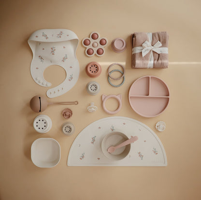 Mushie, Silicone plate with suction cup, Blush
