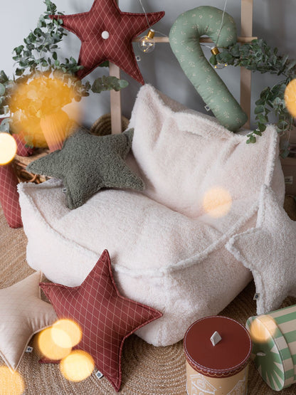 Wigiwama Beanbag, Teddy Cream White