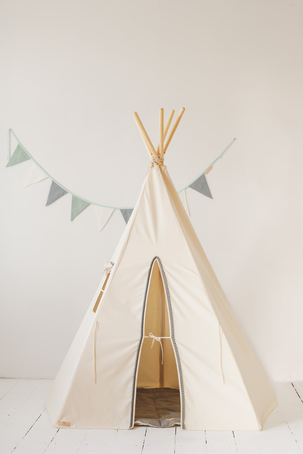 Moi Mili Play Tent Set, Grå Pompom