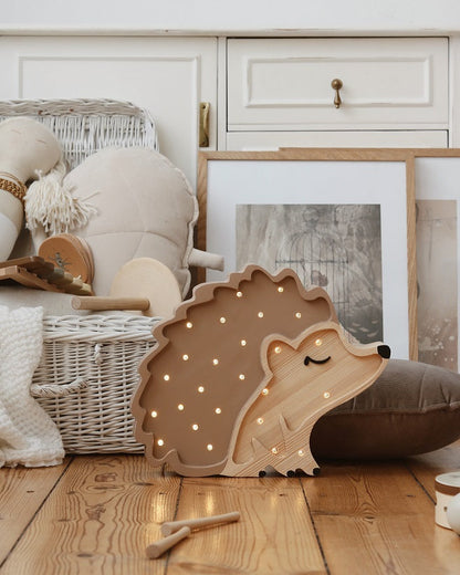 Little Lights Night Light, Hedgehog Autumn Brown