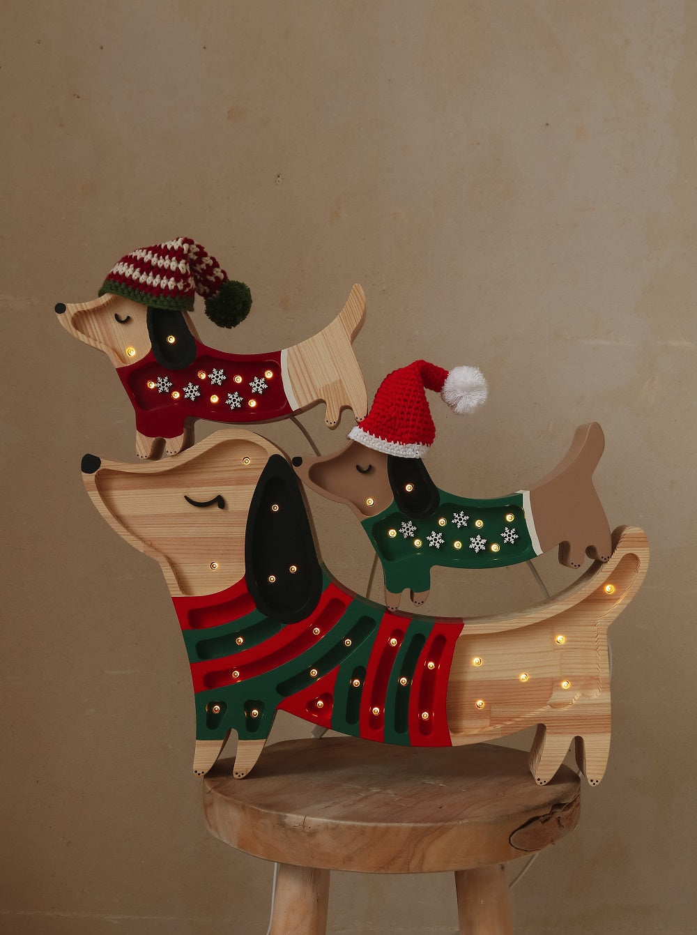 Little Lights, Night Light Puppy, MINI Santa Helper