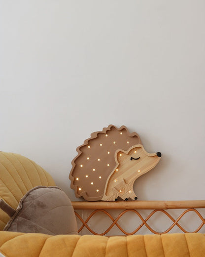 Little Lights Night Light, Hedgehog Autumn Brown