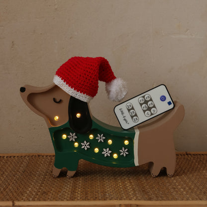 Little Lights, Night Light Puppy MINI, Christmas Snowflake