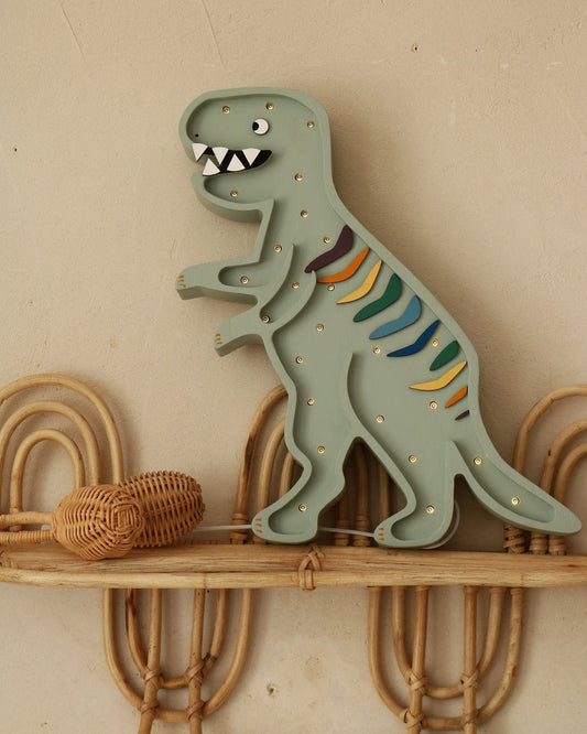 Little Lights Night Light, Dino T. Rex Khaki Pastell