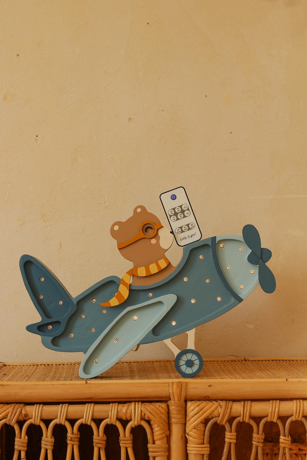 Little Lights Night Light, Vintage Plane, 4 olika färger
