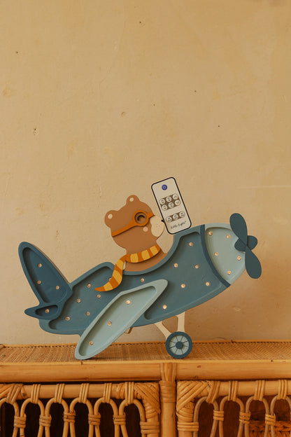 Little Lights Night Light, Vintage Plane, 4 olika färger